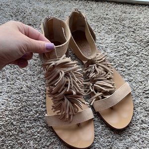Sole Society Koa Fringe Sandals